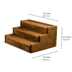 A SPICE AFFAIR'S COUNTERTOP WOOD RACK (12 JARS)