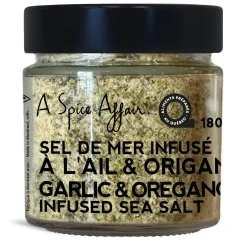 GARLIC & OREGANO INFUSED SEA SALT 180 G (4.2 oz)