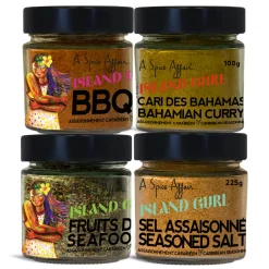 ISLAND GURL'S DINE IN PARADISE CARIBBEAN SEASONINGS 4-PACK